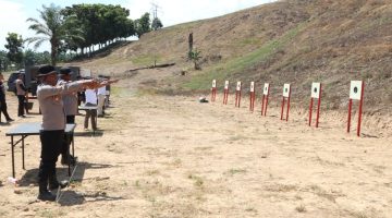 Latihan Bersama Polres Aceh Tenggara dan Perbakin, Tingkatkan Profesionalisme dan Kemahiran Menembak Personel